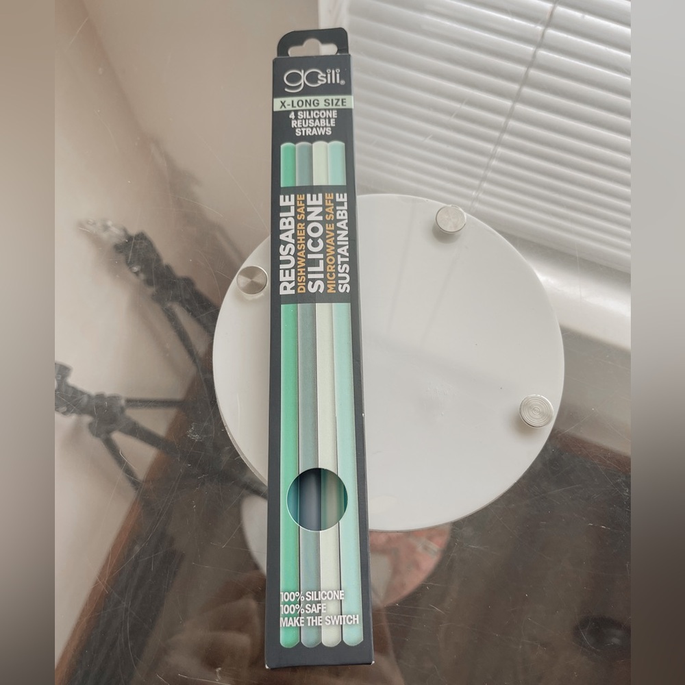 NWT GoSili XL 4-Pack Reusable Straws